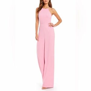 GIANNI BINI Women’s Wide Leg Pastel Pink Jumpsuit Size Large
